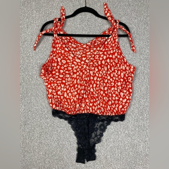 Intimately Free People Bare It All bodysuit y2k boho sexy cottage plunging - Picture 3 of 12